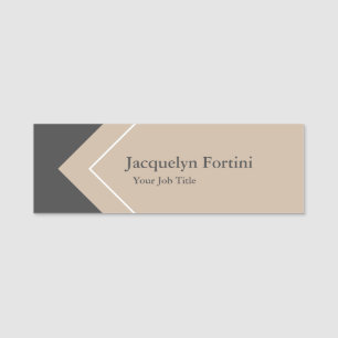 Plain Elegant Modern Minimalist Name Tag