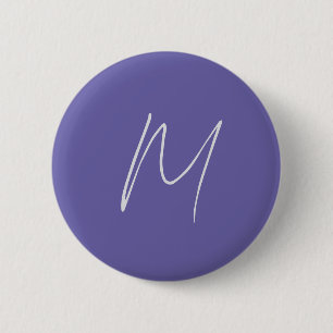 Plain Elegant Modern Own Name Monogram Button