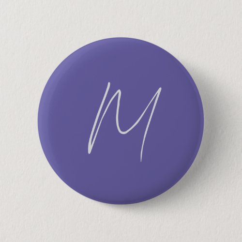 Plain Elegant Modern Own Name Monogram Button