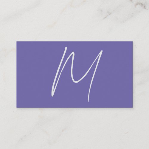 Plain Elegant Modern Own Name Monogram Enclosure Card