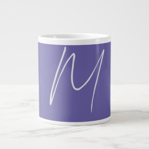Plain Elegant Modern Own Name Monogram Giant Coffee Mug