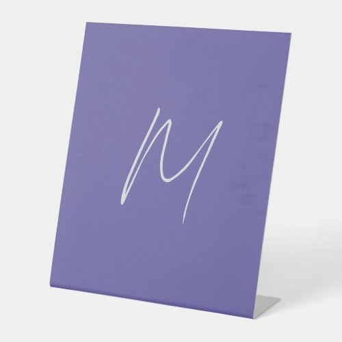 Plain Elegant Modern Own Name Monogram Pedestal Sign