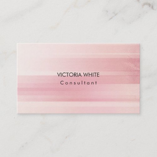 Plain Elegant Modern Pink Minimalist Business Card