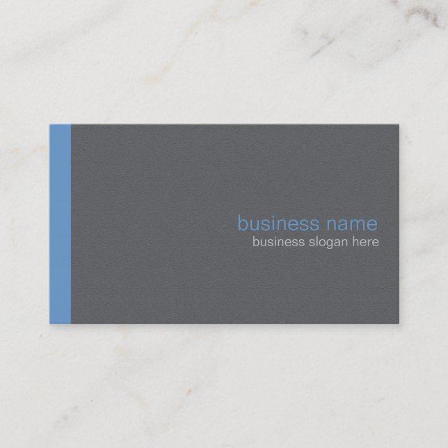 Plain Elegant Modern Simple Blue Stripe Business Card (Front)