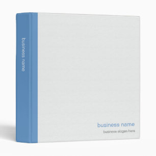 Plain Elegant Modern Simple Blue Stripe on White Binder