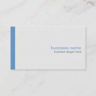 Plain Elegant Modern Simple Blue Stripe on White Business Card