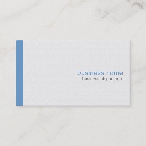 Customizable Plain Elegant Modern Simple Blue Stripe on White Business Cards