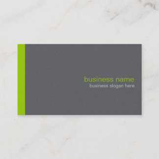 Plain Elegant Modern Simple Green Stripe Business Card