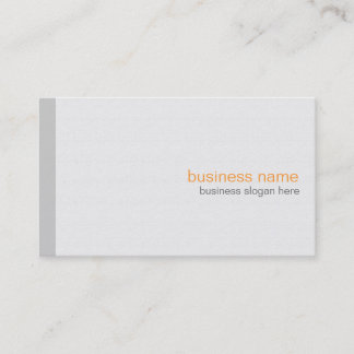 Plain Elegant Modern Simple Grey Stripe on White Business Card
