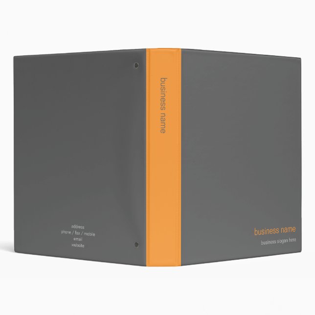 Plain Elegant Modern Simple Orange Stripe Binder (Background)