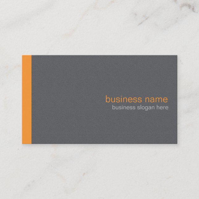 Plain Elegant Modern Simple Orange Stripe Business Card (Front)