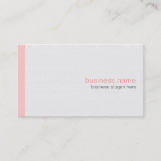 Plain Elegant Modern Simple Pink Stripe on White Business Card