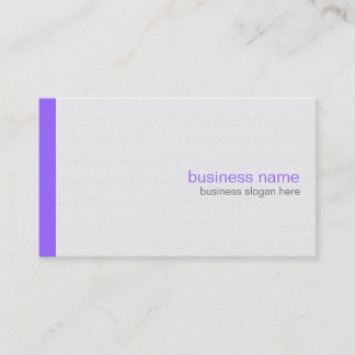 Plain Elegant Modern Simple Purple Stripe on White Business Card