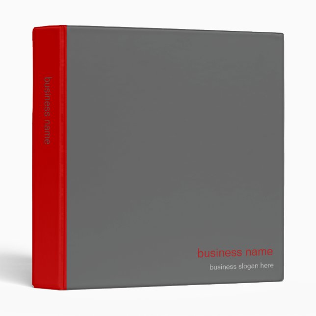 Plain Elegant Modern Simple Red Stripe Binder (Front/Spine)