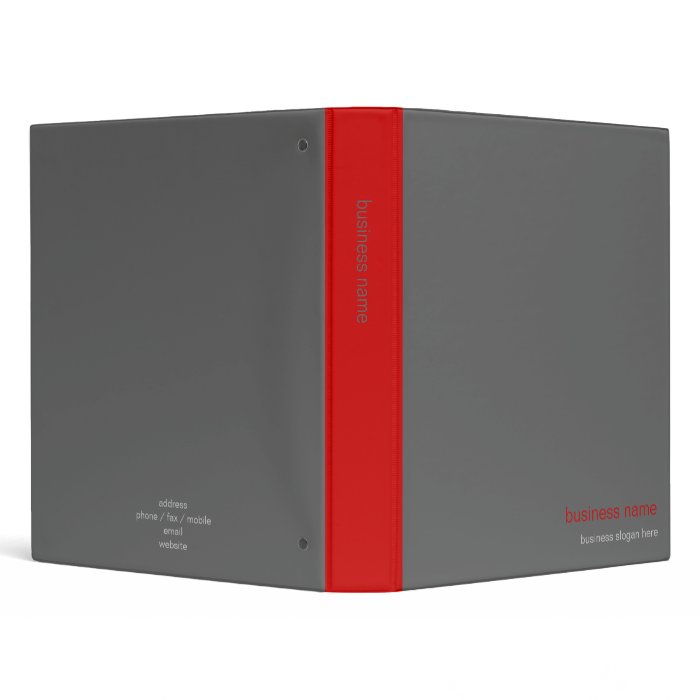 Plain Elegant Modern Simple Red Stripe 3 Ring Binders