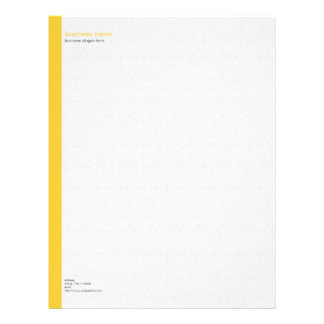 Plain Elegant Modern Simple Yellow Stripe on White Letterhead