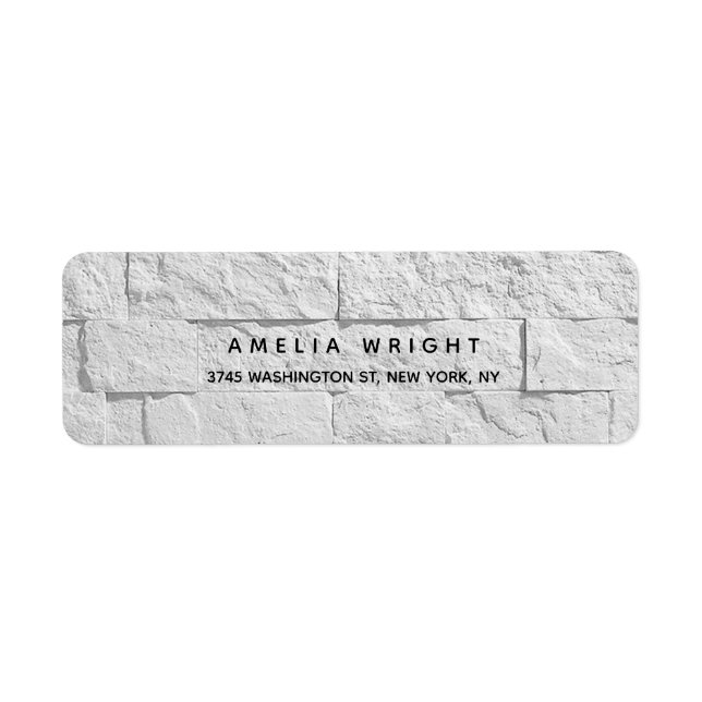 Plain Elegant Modern Trendy Wall Design Label (Front)
