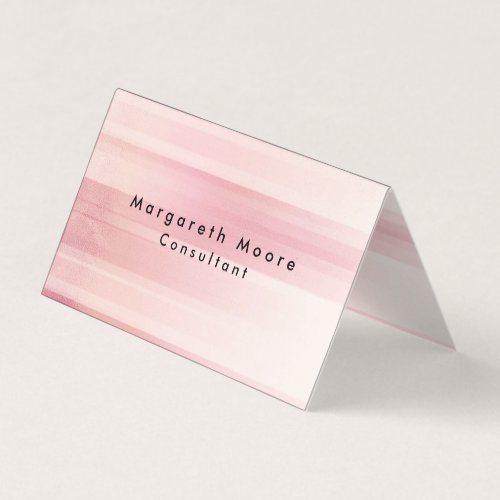 Plain Elegant Pink Background Professional Business Card