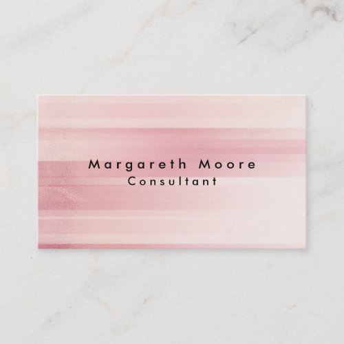 Plain Elegant Pink Background Professional Business Card
