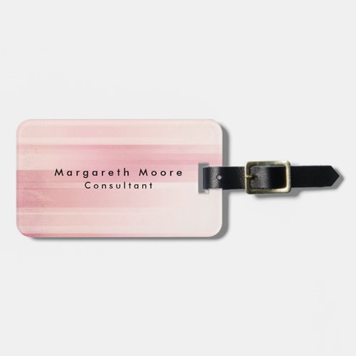 Plain Elegant Pink Background Professional Luggage Tag