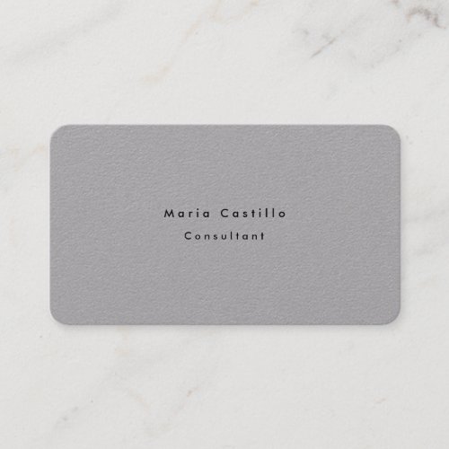 Plain Elegant Premium Grey Minimalist Modern Business Card