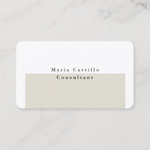 Plain Elegant Premium Silk Minimalist Modern Business Card