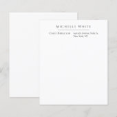 Plain Elegant Professional Modern Paper Sheet (Front/Back)