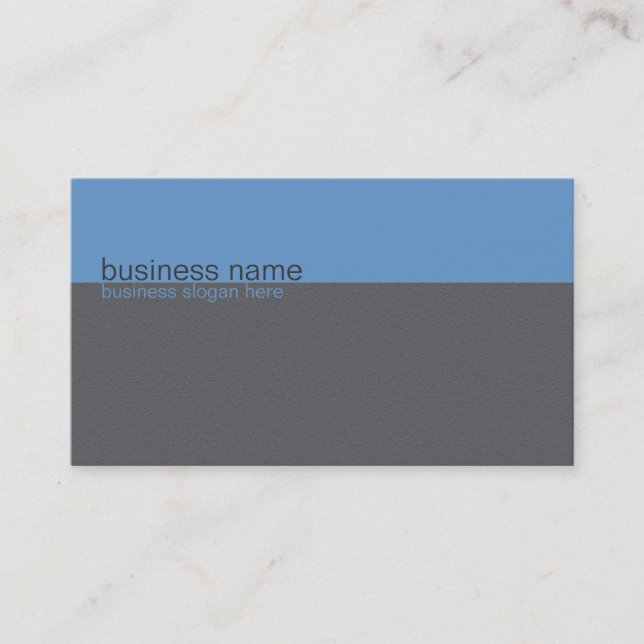 Plain Elegant Simple Blue / Grey Stripe Business Card (Front)