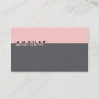 Plain Elegant Simple Light Pink / Grey Stripe Business Card