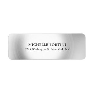 Plain Elegant Simple Modern Grey Label