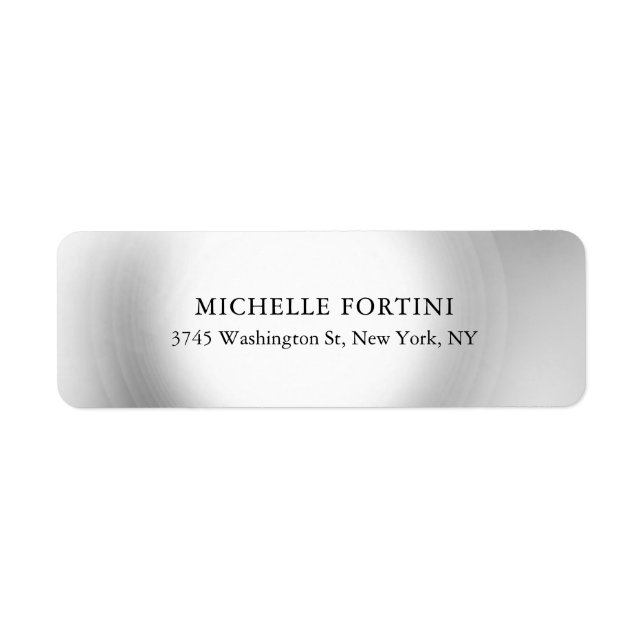 Plain Elegant Simple Modern Grey Label (Front)