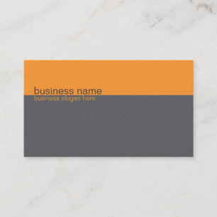 Plain Elegant Simple Orange / Grey Stripe Business Card