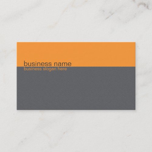 Plain Elegant Simple Orange / Grey Stripe Business Card