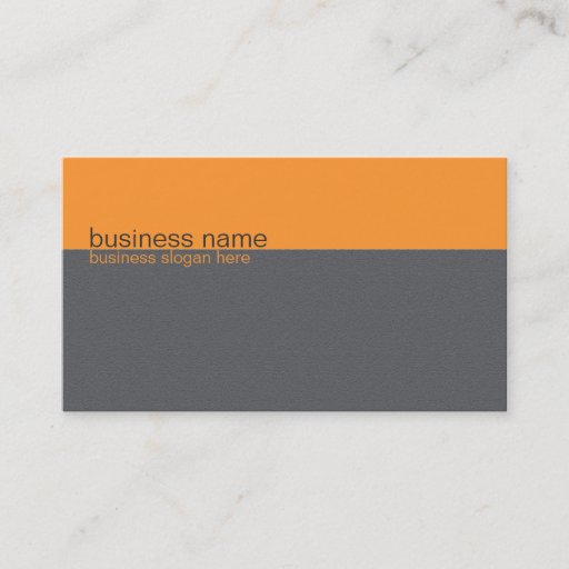 Customizable Plain Elegant Simple Orange / Grey Stripe Business Card