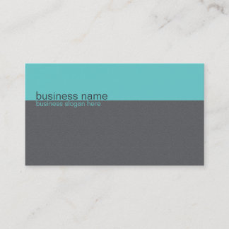 Plain Elegant Simple Turquiose / Grey Stripe Business Card