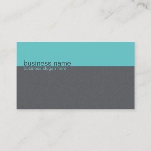 Plain Elegant Simple Turquiose / Grey Stripe Business Card Template