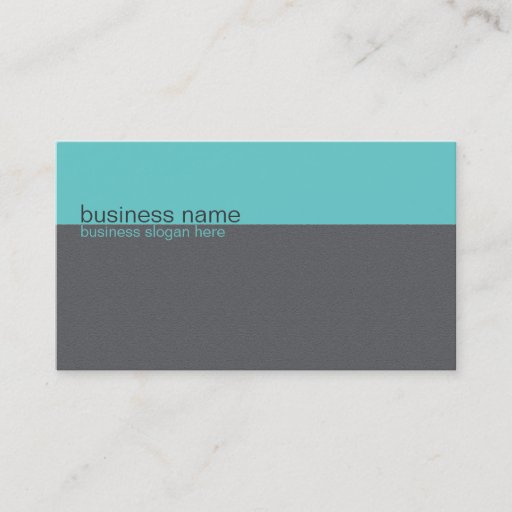 Customizable Plain Elegant Simple Turquiose / Grey Stripe Business Card Template