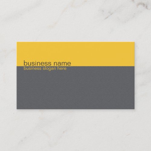Plain Elegant Simple Yellow / Grey Stripe Business Card Template