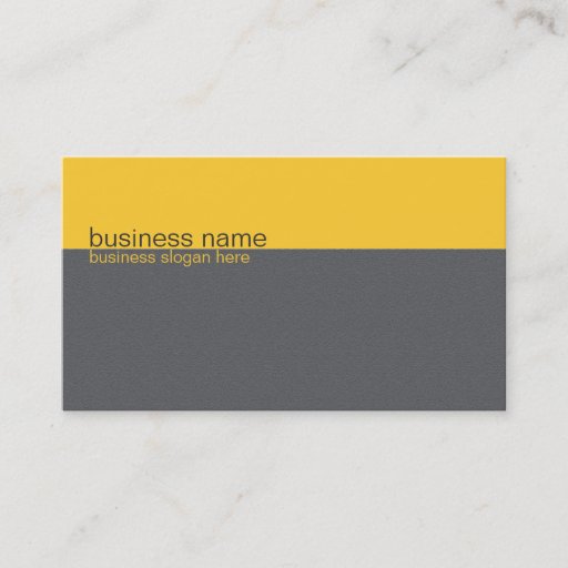 Customizable Plain Elegant Simple Yellow / Grey Stripe Business Card Template