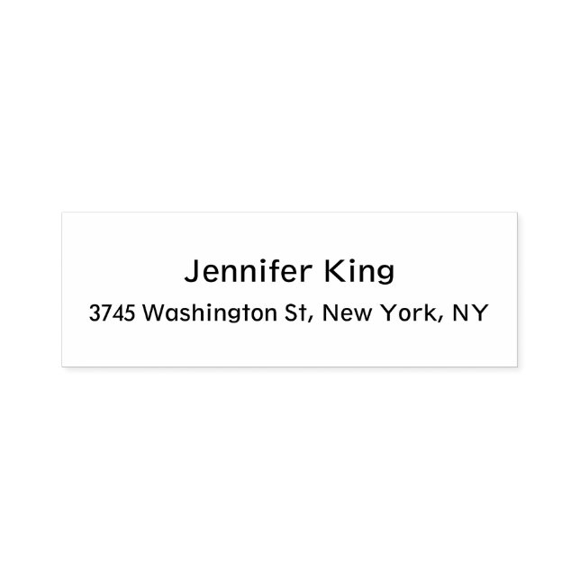 Plain Elegant Unique Black & White Self-inking Stamp (Design)