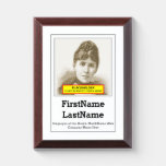 [ Thumbnail: Plain Employee of The Month; Custom Portrait, Name Award Plaque ]