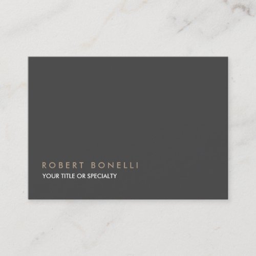 Plain Exclusive Gray Large Business Card