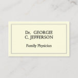 [ Thumbnail: Plain Family Physician Business Card ]