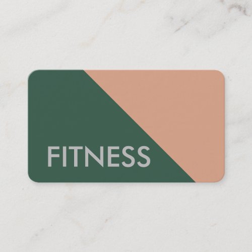 Plain Fitness Modern Minimalist  Business Card