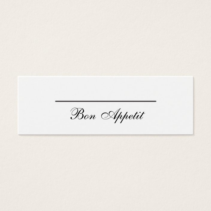 plain table place cards