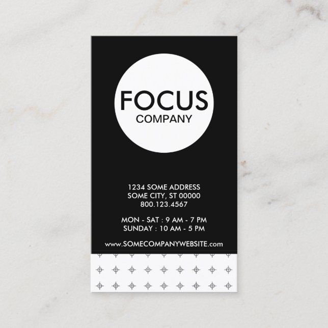 plain focus company business card (Front)