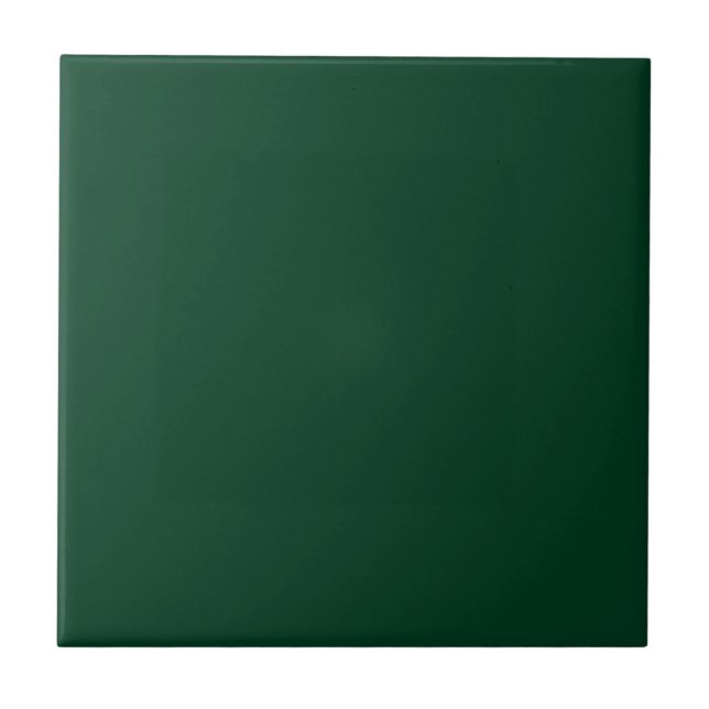 Plain Forrest Green Solid Color Tile (Front)