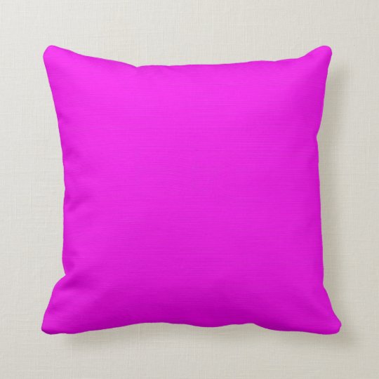 Plain Fuchsia (Pink) background Throw Pillow Zazzle.com