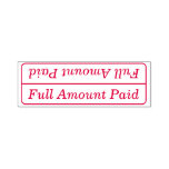 [ Thumbnail: Plain "Full Amount Paid" Rubber Stamp ]