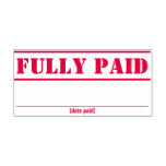 [ Thumbnail: Plain "Fully Paid" Rubber Stamp ]